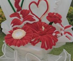 باقة ورد مخمل